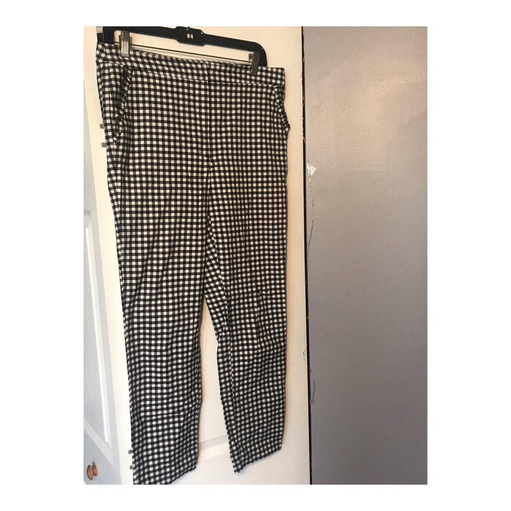 Gingham printed pants